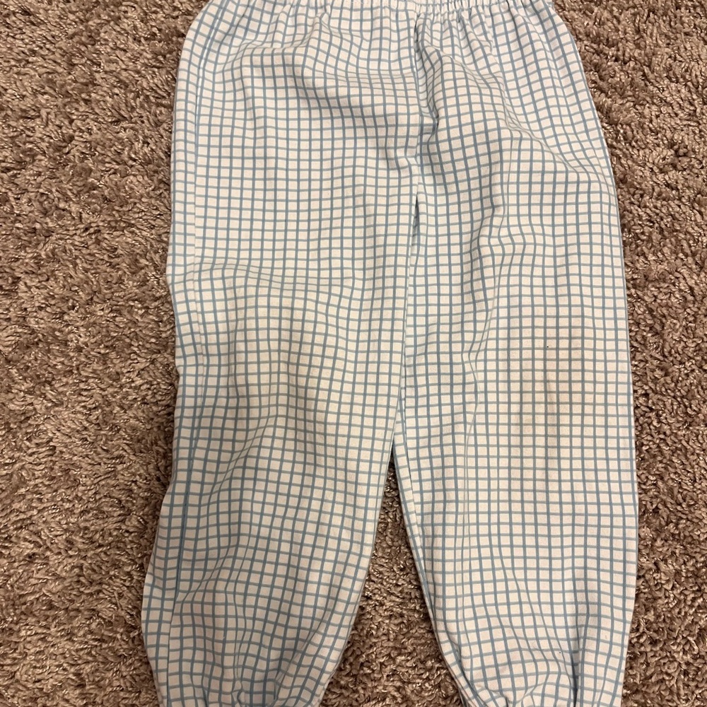 Blue and White Checkered Pants